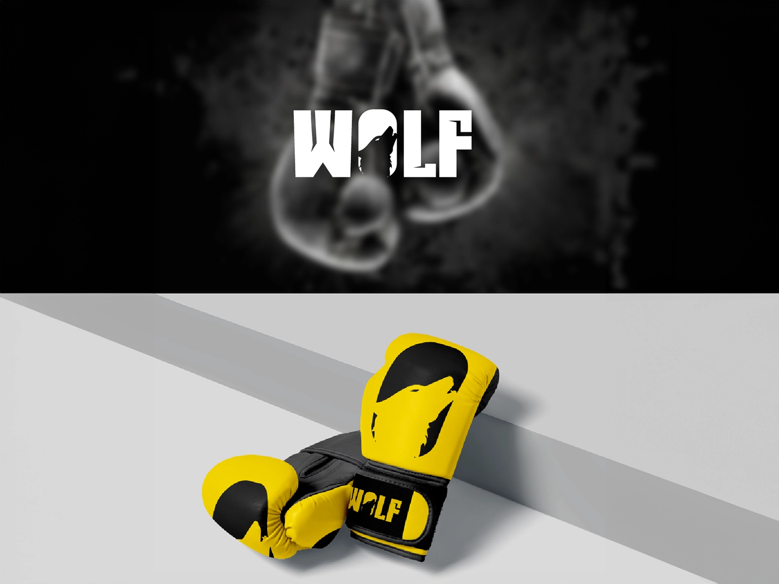 Wolf boxing gloves logo